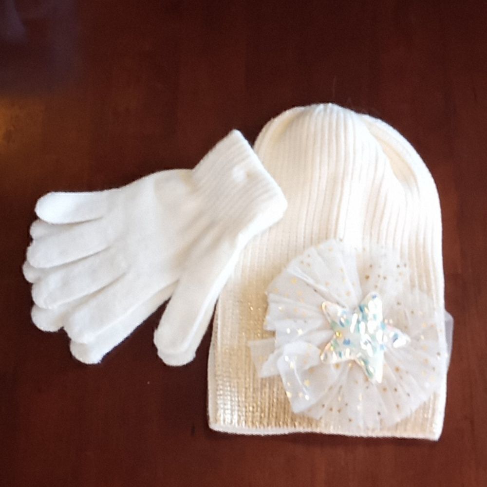 Girls Winter Hat and Gloves set
